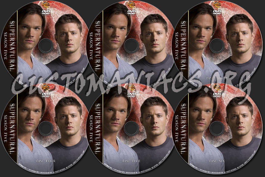 Supernatural Season Five dvd label