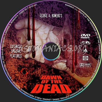 Dawn of the dead SF Disc dvd label