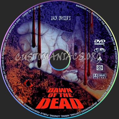 Dawn Disc zack dvd label