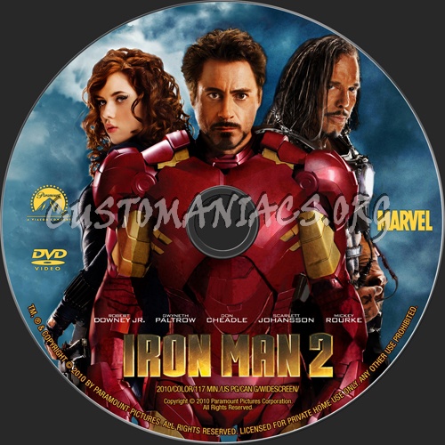 Iron Man 2 dvd label