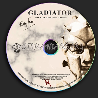 Gladiator dvd label