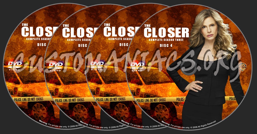 The Closer Season 3 dvd label