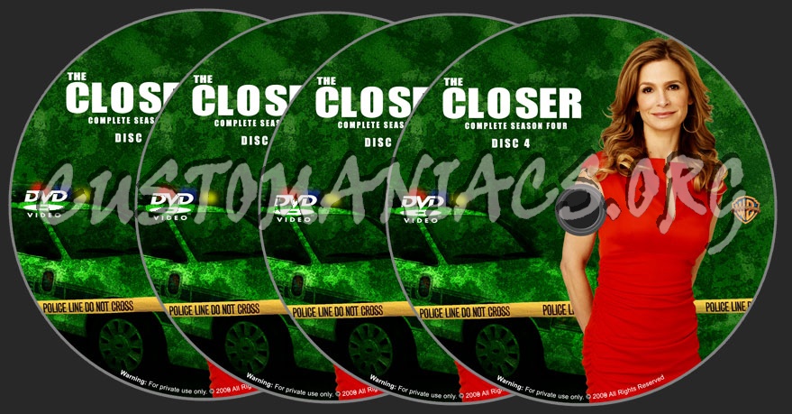 The Closer season 4 dvd label