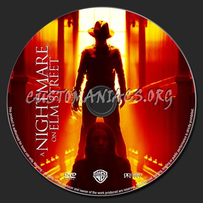 A Nightmare on Elm Steet (2010) dvd label