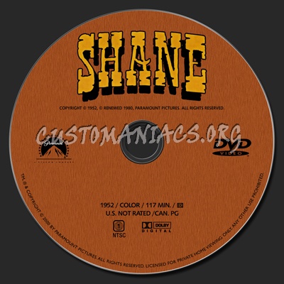 Shane dvd label