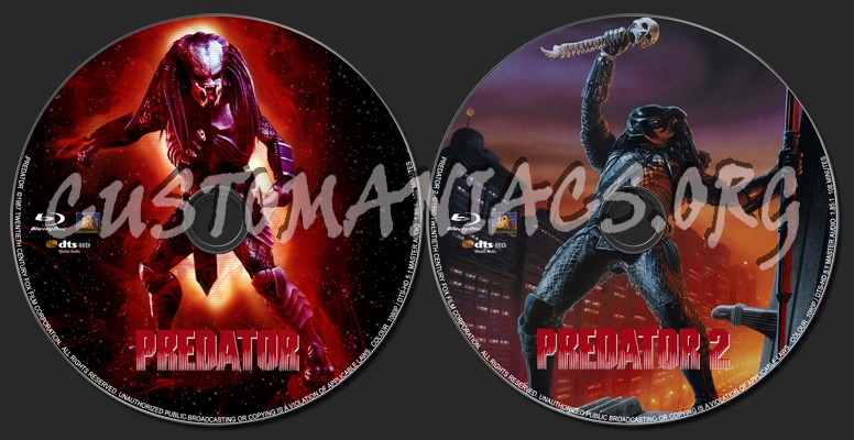 Predator / Predator 2 blu-ray label