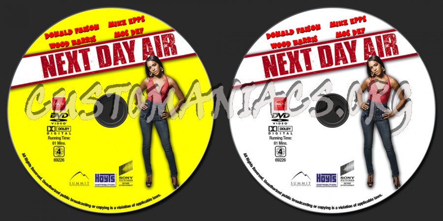 Next Day Air dvd label