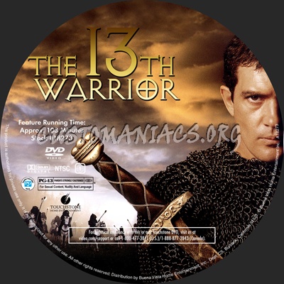 The 13th Warrior dvd label