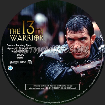 The 13th Warrior dvd label