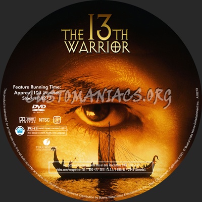 The 13th Warrior dvd label