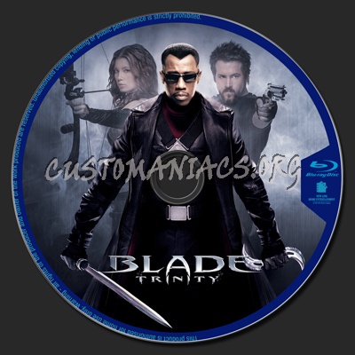 Blade Trinity blu-ray label