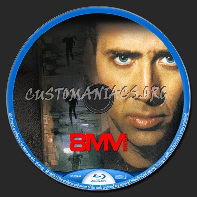 8mm Eight Millimetres blu-ray label