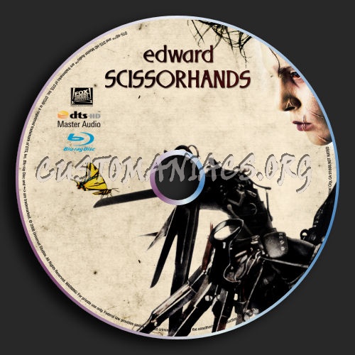 Edward Scissorhands blu-ray label