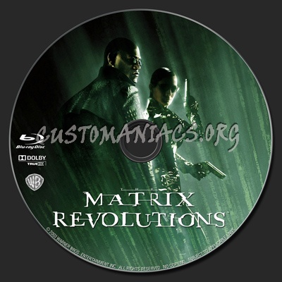 The Matrix Revolutions blu-ray label