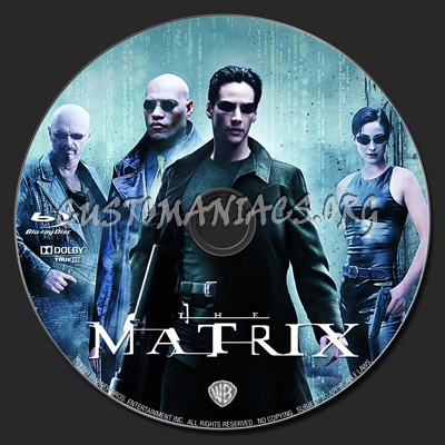 The Matrix blu-ray label