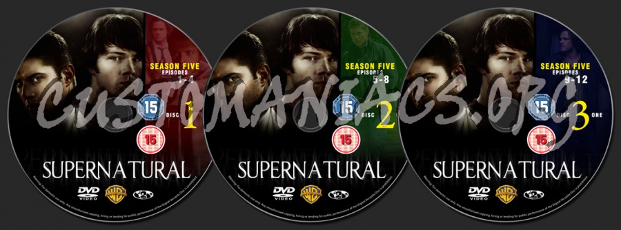 Supernatural Season 5 dvd label