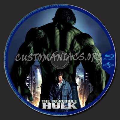 The Incredible Hulk blu-ray label