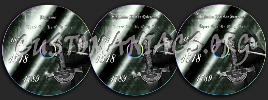 Highlander Trilogy dvd label