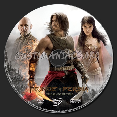 Prince Of Persia The Sands of Time dvd label