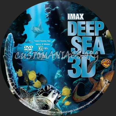 Deep Blue Sea 3d dvd label