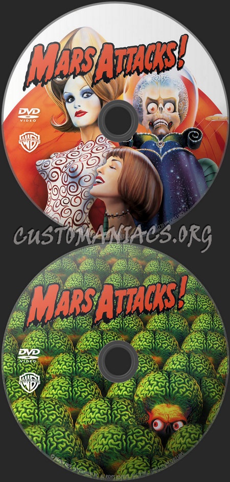 Mars Attacks dvd label