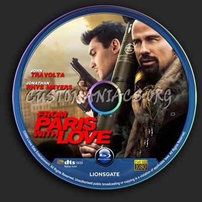 From Paris With Love blu-ray label