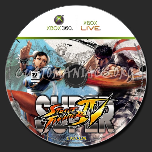 Super Street Fighter IV dvd label