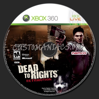 Dead to Rights - Retribution dvd label