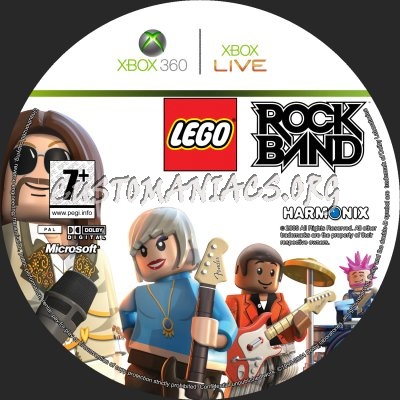Lego Rock Band dvd label