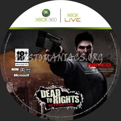 Dead To Rights Retribution dvd label