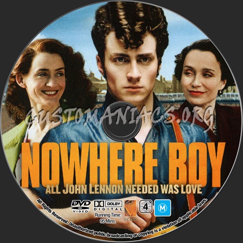 Nowhere Boy dvd label