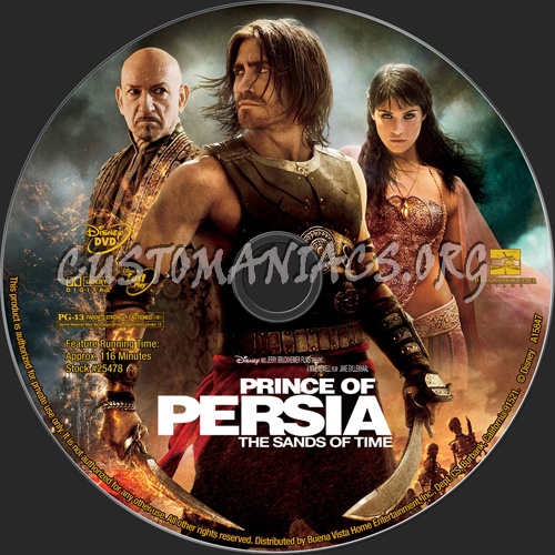 Prince of Persia The Sands of Time dvd label