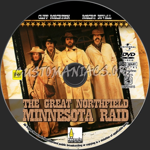 The Great Northfield Minnesota Raid dvd label