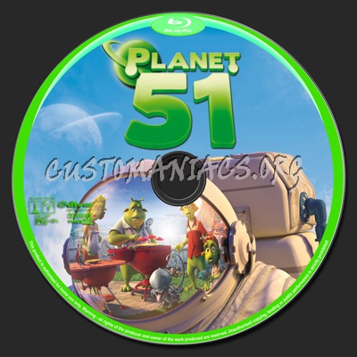 Planet 51 blu-ray label