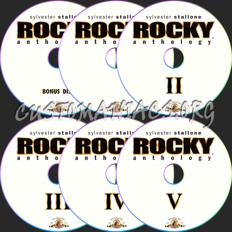 The Rocky Collection dvd label