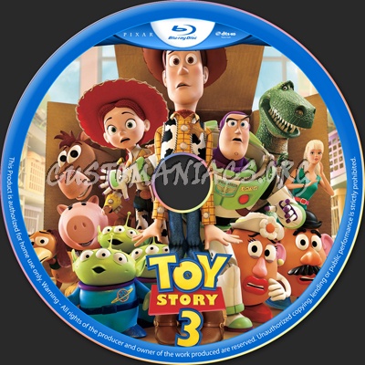 Toy Story 3 blu-ray label