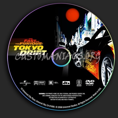 The Fast And The Furious - Tokyo Drift dvd label
