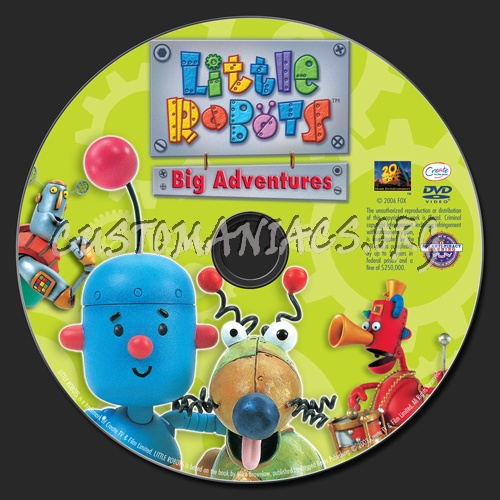Little Robots Big Adventures dvd label