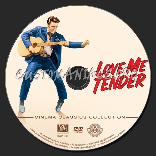 Love Me Tender dvd label