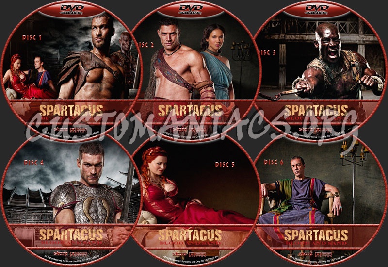 Spartacus: Blood and Sand dvd label