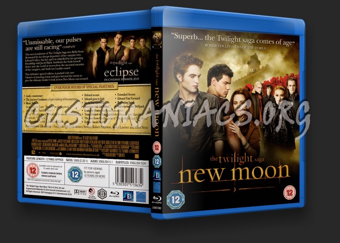 The Twilight Saga: New Moon blu-ray cover