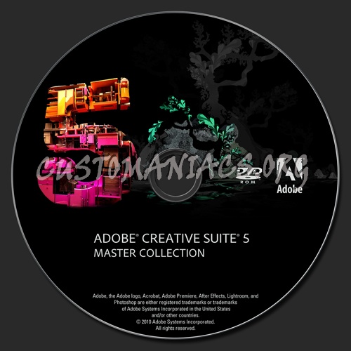 Adobe Creative Suite 5 Master Collection dvd label