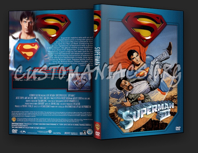 Superman 3 - Spanning Spine dvd cover