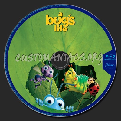 A Bug's Life blu-ray label