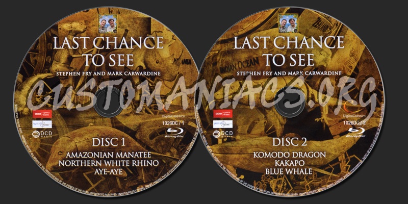 Last Chance to See blu-ray label