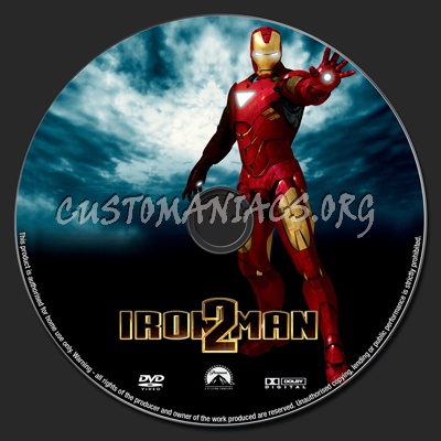 Iron Man 2 dvd label