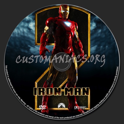 Iron Man 2 dvd label