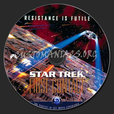 Star Trek VIII First Contact blu-ray label