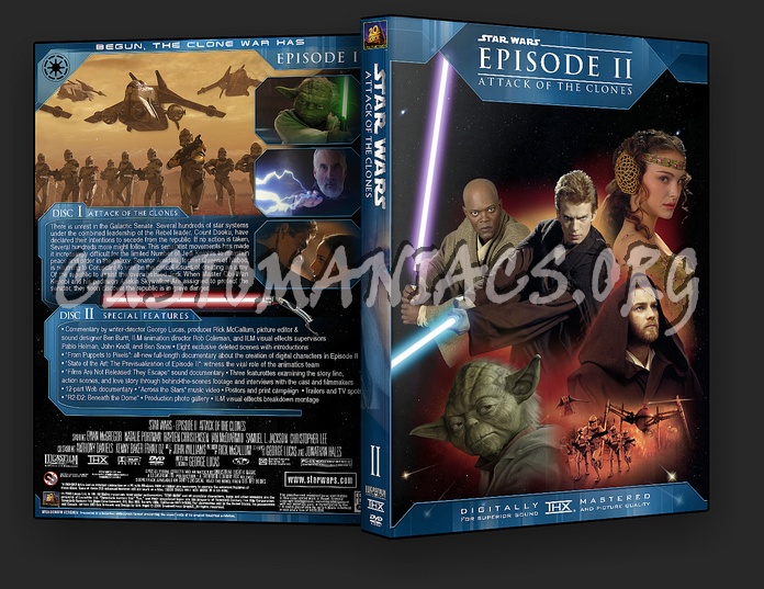 Star Wars Episode II - Attack Of The Clones dvd cover