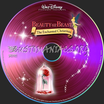 Beauty and The Beast Enchanted Christmas dvd label